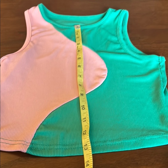 SHEIN Kids' Pink and Green Sleeveless Top - Picture 7 of 7